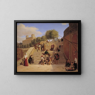 Julius Friedlnder - The Upper Flights of the Spanish Steps in Rome.webp
