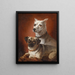 Zwei Hunde 02 - Julius Hamburger — gerahmtes Bild an der Wand