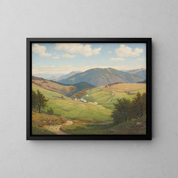Hofsgrund sur la montagne Schauinsland - Julius Hübner — gerahmtes Bild an der Wand
