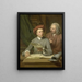 Selbstporträt Stehend neben dem Künstler befindet sich sein Vater und Lehrer Jan Maurits Quinkhard 1688-1772 - Julius Henricus Quinkhard — gerahmtes Bild an der Wand
