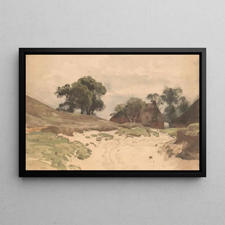 Julius Jacobus van de Sande Bakhuyzen - Landschap met boerderij.webp