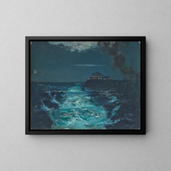 Le quai de Plymouth - Julius Olsson — gerahmtes Bild an der Wand