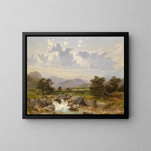 Landschaft bei Abtenau - Julius Rose — gerahmtes Bild an der Wand