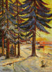Winterabend am See - Julius Sergius Klever — Ansicht des Kunstwerks