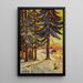 Winterabend am See - Julius Sergius Klever — gerahmtes Bild an der Wand