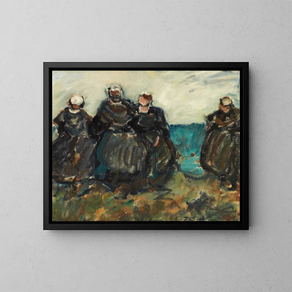 Frauen aus der Bretagne - Julius Seyler — gerahmtes Bild an der Wand