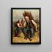 Sich ausruhen auf dem Heimweg - Julius Sigismund Röder — gerahmtes Bild an der Wand