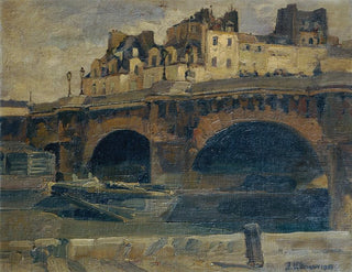 Landschaft Paris mit der Pont Neuf - Julius Ullmann — Ansicht des Kunstwerks