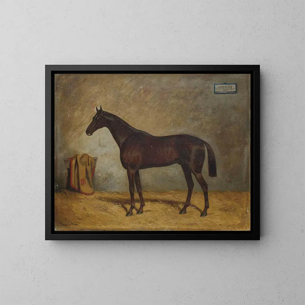 Ein schwarzer Absatz - Julius von Blaas — gerahmtes Bild an der Wand