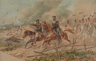 Juliusz Kossak - Lancers from the 2nd Regiment in 1831 during scouting with a guide.webp