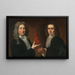 Zwei Offiziere der Gilde der Chirurgen - Juriaen Pool II — gerahmtes Bild an der Wand