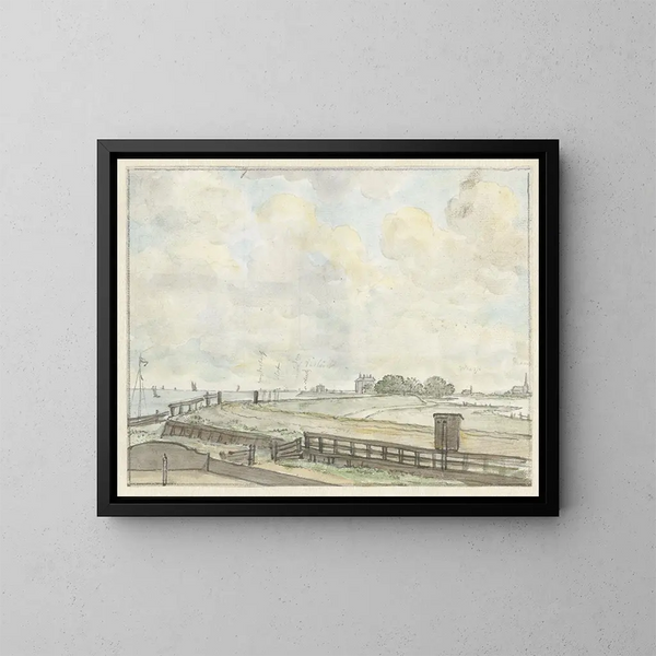 Ansicht der Düne bei Amsterdam - Jurriaan Andriessen — gerahmtes Bild an der Wand