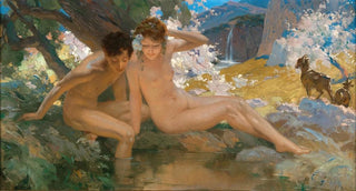 Justin Edouard Rene Lelong - Springtime at a Creek.webp