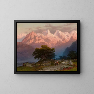 Jzef Marszewski - Mountain landscape with staffage.webp