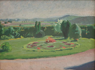 Jzef Mehoffer - FlowerBed in Front of the Manor.webp