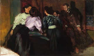 Jzef Mehoffer - Sketch to the Painting Conversation.webp
