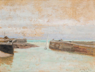 Jzef Pankiewicz - Entrance to the Harbour at St Valery en Caux.webp