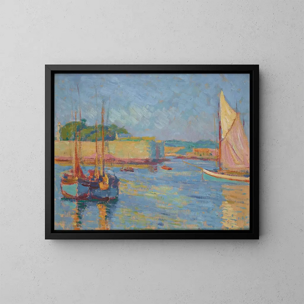 Hafen von Concarneau - Józef Pankiewicz — gerahmtes Bild an der Wand