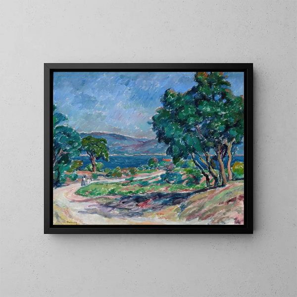 Route nach Saint-Tropez - Józef Pankiewicz — gerahmtes Bild an der Wand