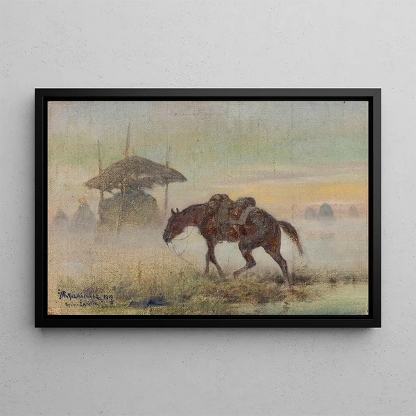 Jzef Ryszkiewicz - Saddled horse.webp