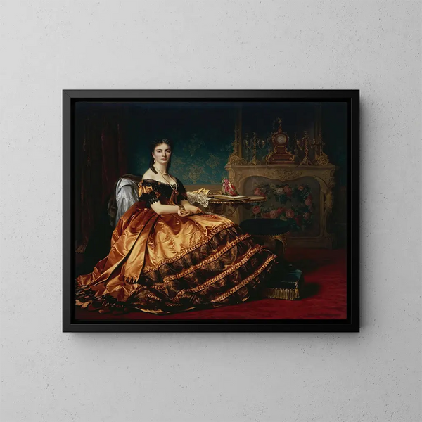 Portrait Emilia Wodkowska - Józef Simmler — gerahmtes Bild an der Wand