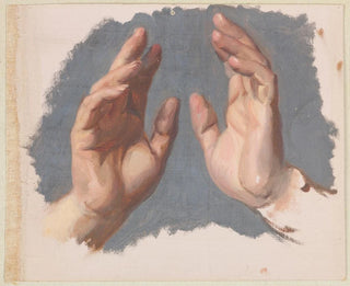 Jzef Simmler - Study of Both Hands of the Bishop for the Painting The Oath of Queen Jadwiga.webp