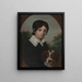 Kinderporträt von Ole Walicki 1805-1831 mit einem Hund - Józef Sonntag — gerahmtes Bild an der Wand