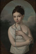 Portrait de Jzia Walicka 1808-1880 avec une colombe - Józef Sonntag — Ansicht des Kunstwerks