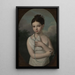 Portrait de Jzia Walicka 1808-1880 avec une colombe - Józef Sonntag — gerahmtes Bild an der Wand