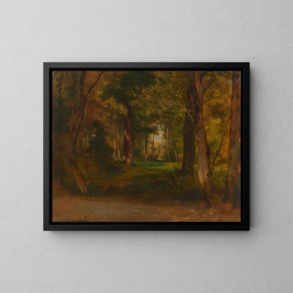 Wald - Józef Szermentowski — gerahmtes Bild an der Wand