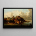 Ansicht von Sandomierz vom Fluss Weichsel - Józef Szermentowski — gerahmtes Bild an der Wand