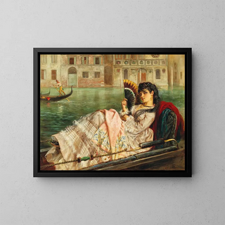 K Halswelle - Beautiful Venetian Lady in the Gondola.webp