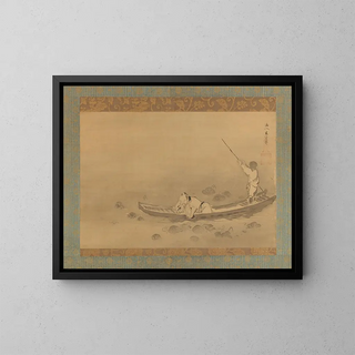 Kaih Ysetsu - Zhou Maoshu Admiring Lotuses.webp