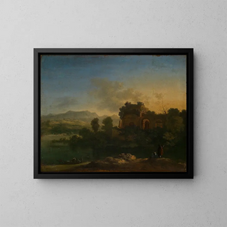 Karel Dujardin - Sdliche Landschaft mit Ruine.webp
