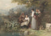Gruppe italienischer Frauen beim Angeln mit der Angel - Karel Frans Philippeau — Ansicht des Kunstwerks