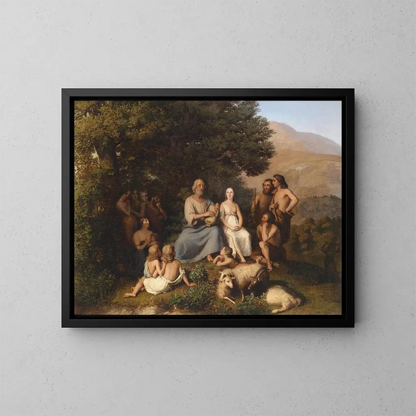 Homère singt - Karl Becker — gerahmtes Bild an der Wand