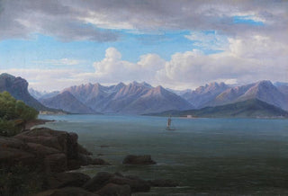 Karl Christian Sparmann - Kstenszene mit Segelboot.webp