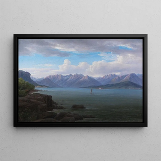 Karl Christian Sparmann - Kstenszene mit Segelboot.webp