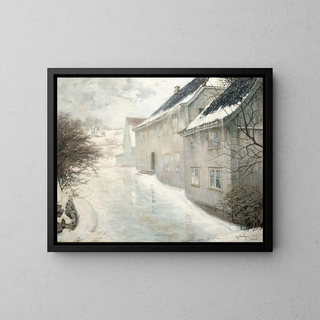 Schmelzender Schnee - Karl Dornberger — gerahmtes Bild an der Wand