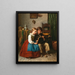 Kinder mit Schreibtafeln - Karl Friedrich Boser — gerahmtes Bild an der Wand