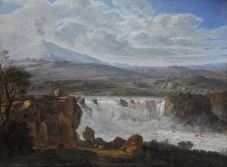 Karl Gothard Grass - The Caracci Waterfall Near Aderno at the Foot of Mt Etna.webp