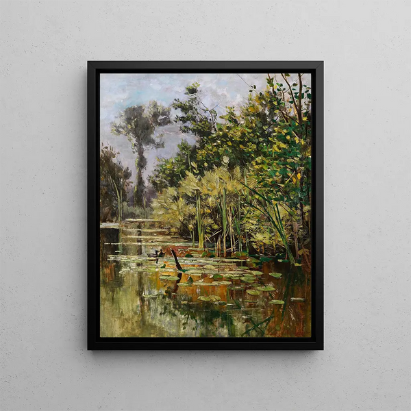 Karl Hagemeister - Altwasser mit Enten Herbst.webp