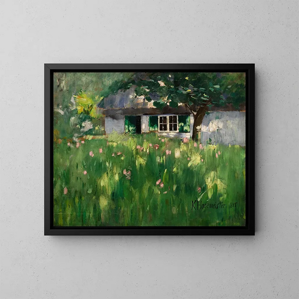Haus der Bauern in der Nähe von Ferch - Karl Hagemeister — gerahmtes Bild an der Wand