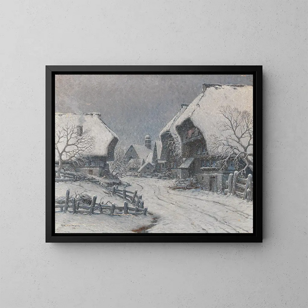 Ein Wintertag im Schwarzwald - Karl Hauptmann — gerahmtes Bild an der Wand