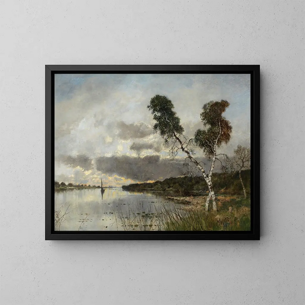 Sonnenuntergang - Karl Heffner — gerahmtes Bild an der Wand