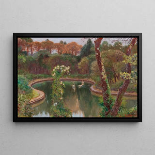 Karl Hofmann - Swans in the Park at Miramare Castle near Trieste.webp
