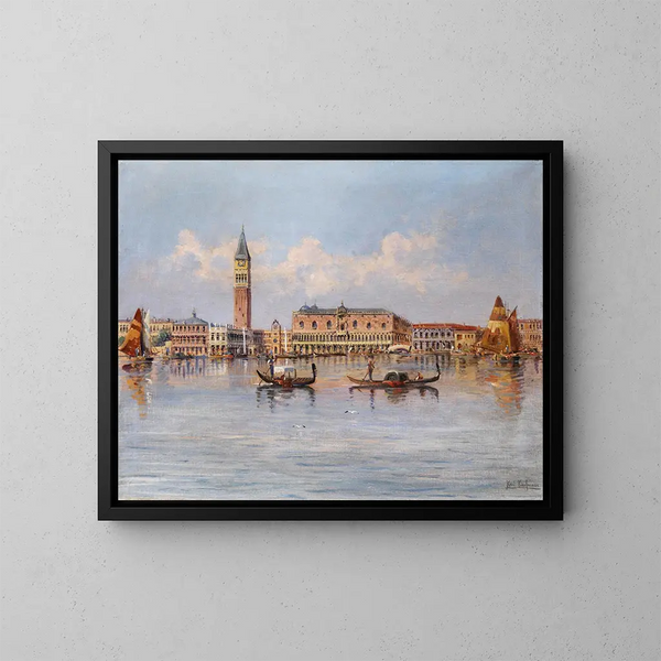 Vue de Venise, Palais des Doges - Karl Kaufmann — gerahmtes Bild an der Wand