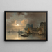 Venedig, eine Nacht im Mondschein im Bacino - Karl Kaufmann — gerahmtes Bild an der Wand