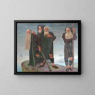 Les hommes de glace - Karl Mediz — gerahmtes Bild an der Wand