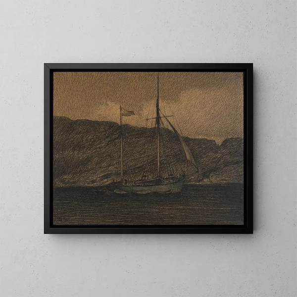 Fischerkahn - Karl Nordström — gerahmtes Bild an der Wand